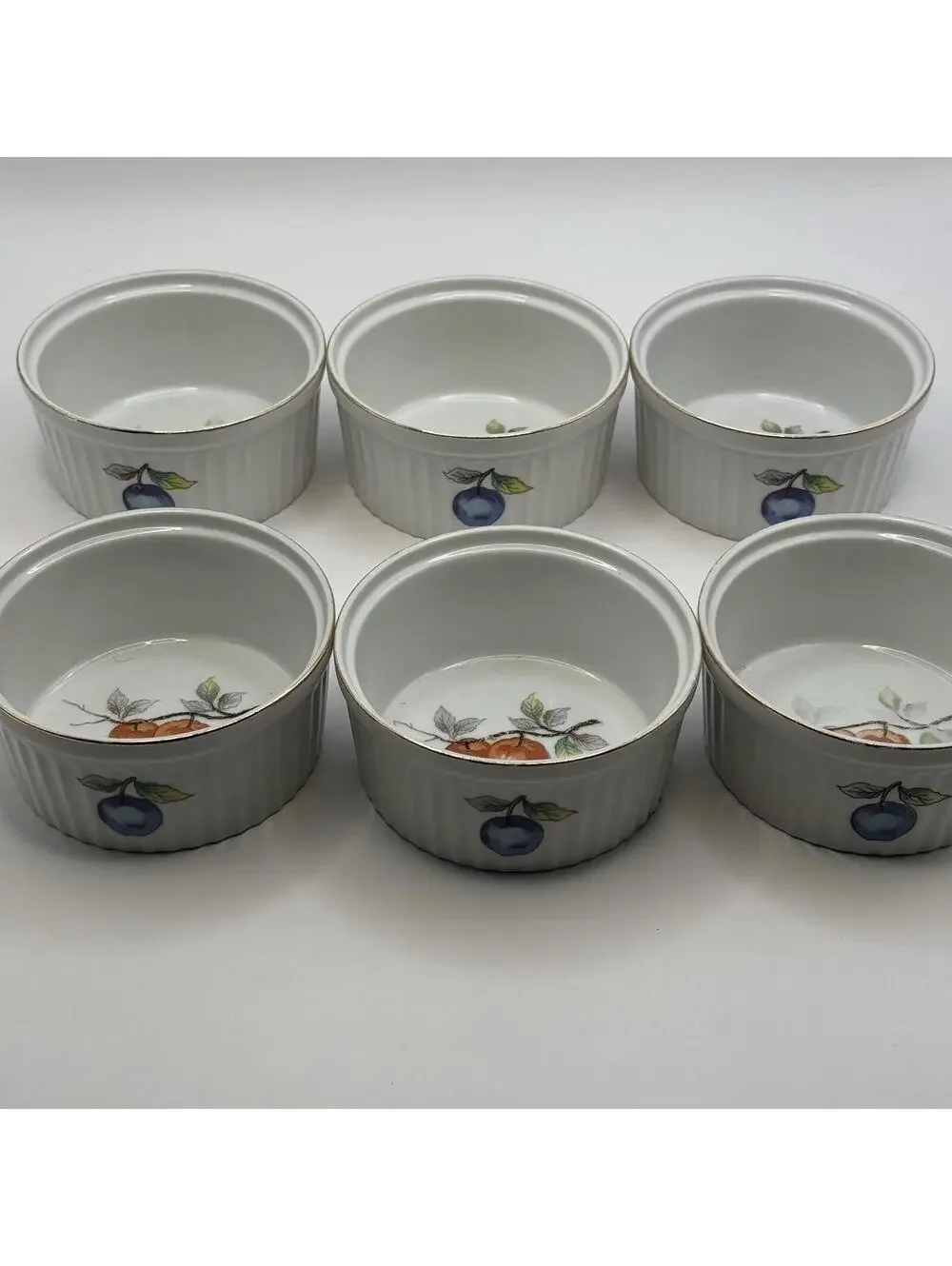 Lot Of 6 Andrea By Sadek Fruit Oven to Table Cookware 7334 Ramekins